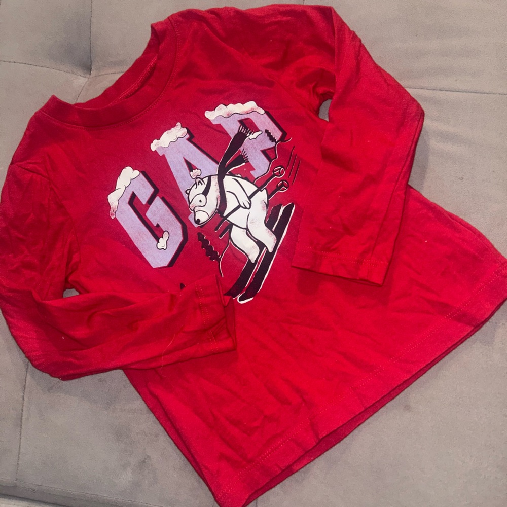 6 GAP Kids Graphic Long Sleeve Tees SZ 4T